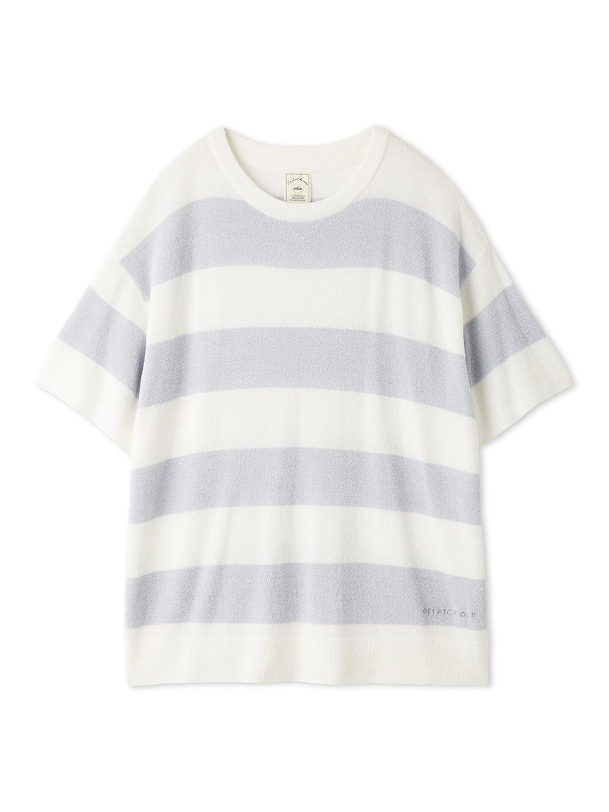 gelato pique「【接触冷感】スムーズィーliteクール2ボーダー半袖プルオーバー」|ルームウェア|BLU