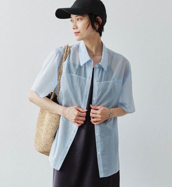 UNITED ARROWS green label relaxing「【結論シリーズ】リボンハイウエストシャツ」|シャツ・ブラウス|