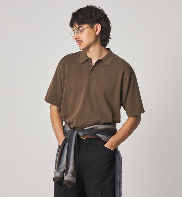 Steven Alan　ハイツイスト ニット ショートスリーブ ポロシャツ Steven Alan＞ ハイツイスト ニット ショートスリーブ ポロシャツ