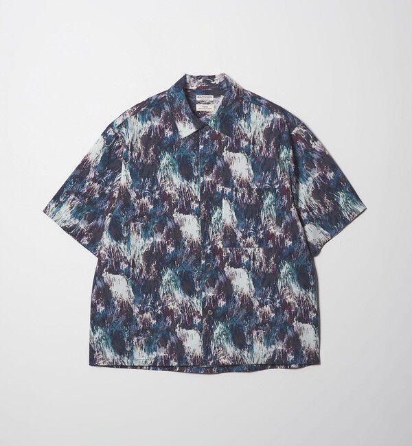 BEAUTY&YOUTH UNITED ARROWS「ロンシャン ブラッシュド パターン キャンプ シャツ GRANDE型」|シャツ・ブラウス|NAVY