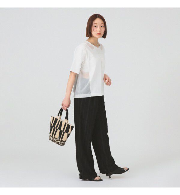 Ray BEAMS 「シアー キリカエ クルーネック Tシャツ」|Tシャツ・カットソー|