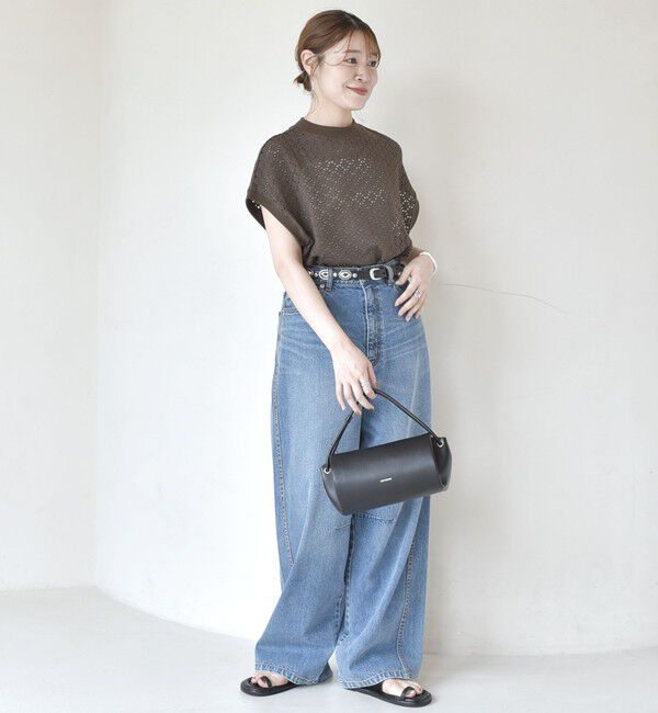 SHIPS for women「《一部追加予約》【WEB限定】〈手洗い可能〉アイレット クルーネック プルオーバー」|Tシャツ・カットソー|