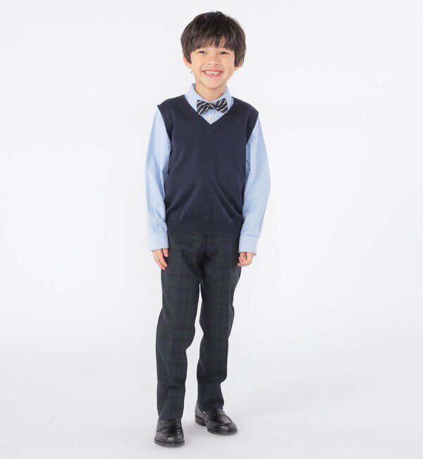 SHIPS KIDS「SHIPS KIDS:100～130cm / 14GG Vネック ベスト」|ベスト・ジレ|