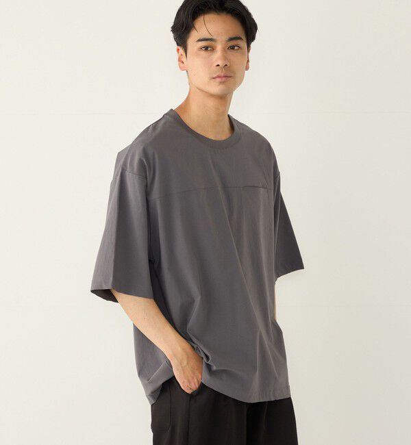 SHIPS Colors 「SHIPS Colors:〈接触冷感〉ナイロン フハク Tシャツ」|Tシャツ・カットソー|ダークグレー