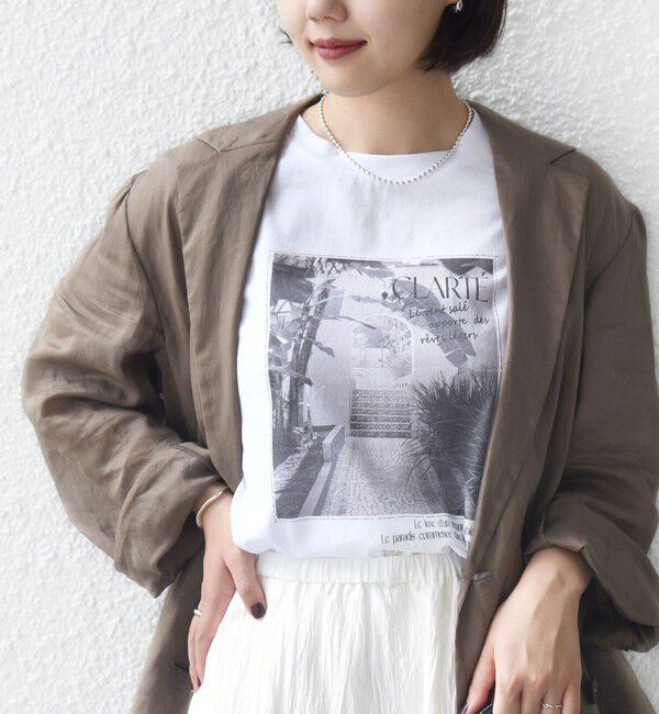 SHIPS for women「メルティ コットン フォト プリント TEE」|Tシャツ・カットソー|