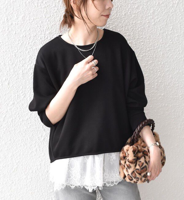 SHIPS Colors 「《予約》SHIPS Colors:〈手洗い可能〉レースタンクトップ セット プルオーバー◆」|Tシャツ・カットソー|