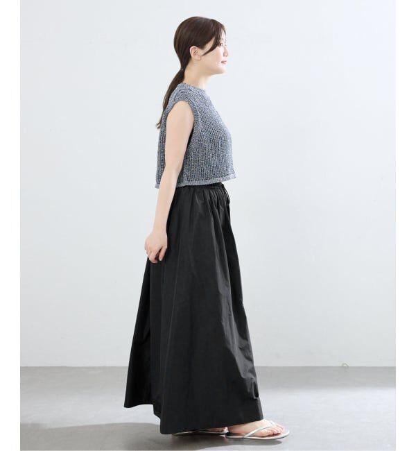 IENA「《一部カラー店舗限定》シャンブレータフタギャザースカート」|スカート|