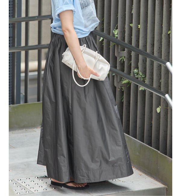 IENA「《一部カラー店舗限定》シャンブレータフタギャザースカート」|スカート|
