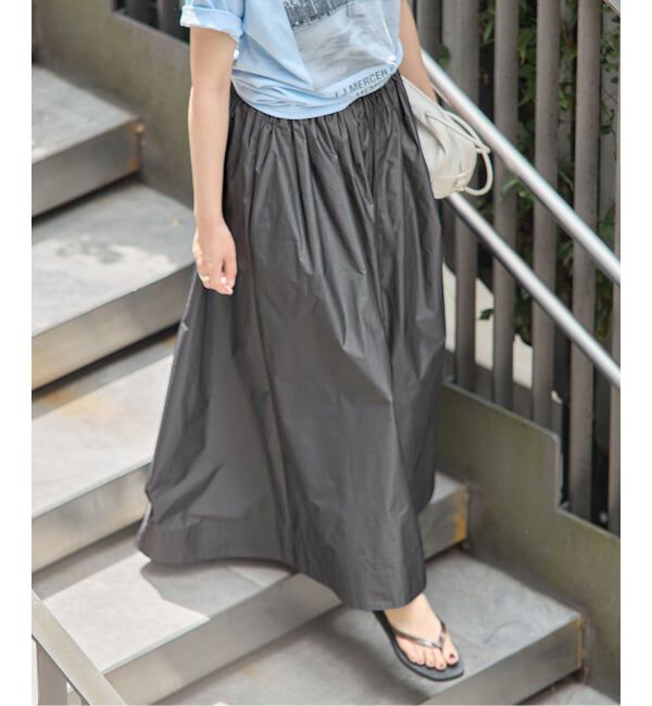 IENA「《一部カラー店舗限定》シャンブレータフタギャザースカート」|スカート|