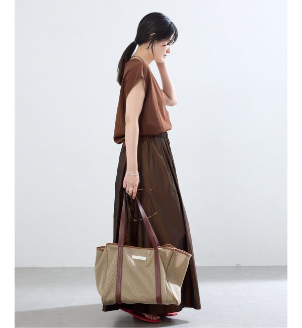 IENA「《一部カラー店舗限定》シャンブレータフタギャザースカート」|スカート|
