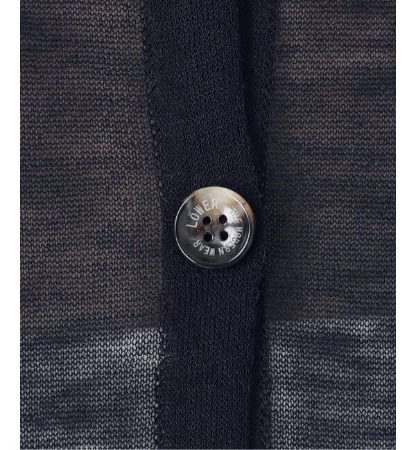 IENA「《予約》LOWER/ローヴァー 18G Tucked power shoulder ニット  LW-77」|カーディガン|