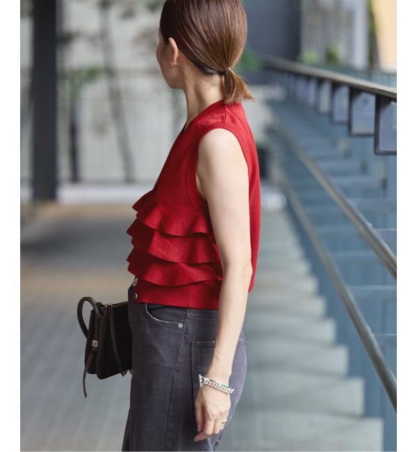 IENA「《予約》LOWER/ローヴァー 18G Sleeveless Cardigan カーディガン LW-88」|カーディガン|