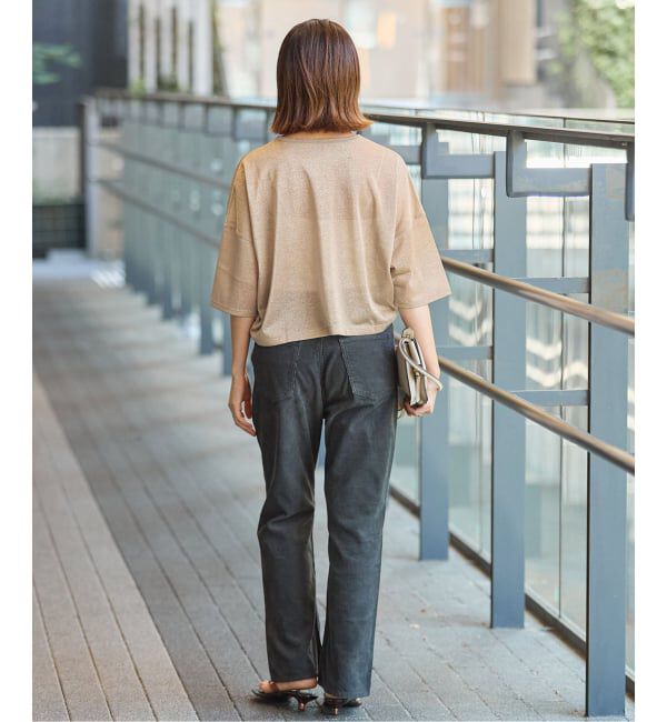 IENA「《予約》ラメハーフスリーブTシャツ」|Tシャツ・カットソー|