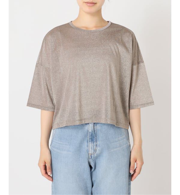 IENA「《予約》ラメハーフスリーブTシャツ」|Tシャツ・カットソー|