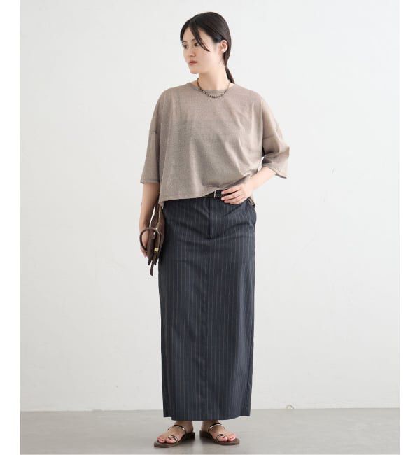 IENA「《予約》ラメハーフスリーブTシャツ」|Tシャツ・カットソー|