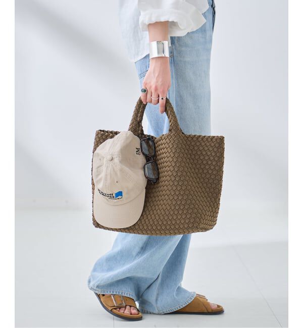 journal standard L'essage「《予約》NAGHEDI/ナゲディ ST BARTHS MIDIUM TOTE トートバッグ」|トートバッグ|キャメル