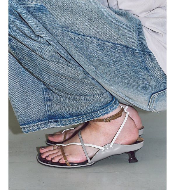 GRISE「《WEB+一部店舗限定》BOBMARY&times;GRISE3.5cmコンビストラップトング」|サンダル|グレーB