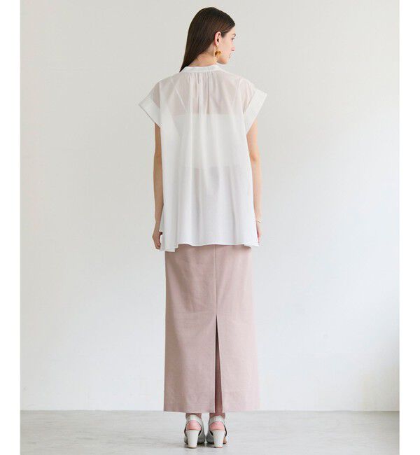 BEIGE,「BAC / コットンシアー ギャザーブラウス」|シャツ・ブラウス|