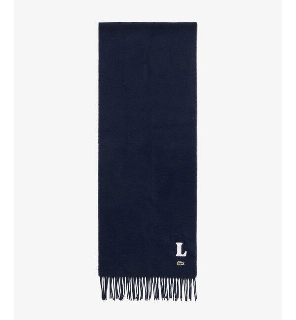LACOSTE「イニシャルステッチマフラー / フリンジストール」|マフラー|