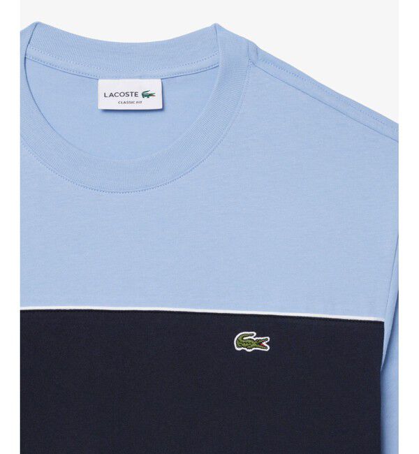 LACOSTE「配色パイピングパネルボーダーTシャツ」|Tシャツ・カットソー|