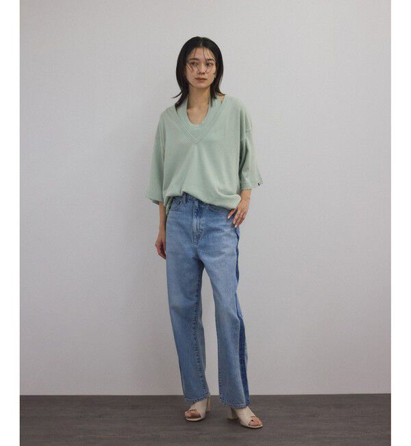 SALON adam et rope'「【J'aDoRe限定】【extreme cashmere（エクストリーム・カシミア）】deep V-neck T」|ニット・セーター|