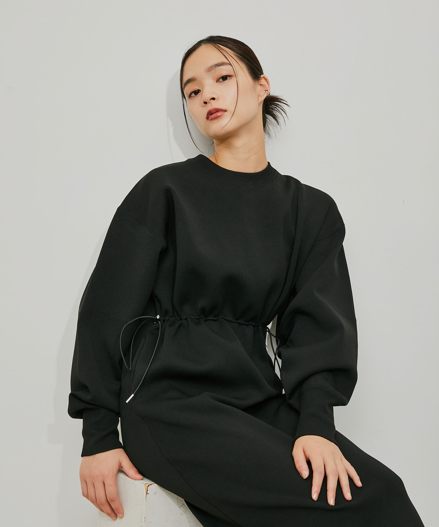 ADAM ET ROPE'「【サステナブル】フォルムニットワンピース」|ワンピース|