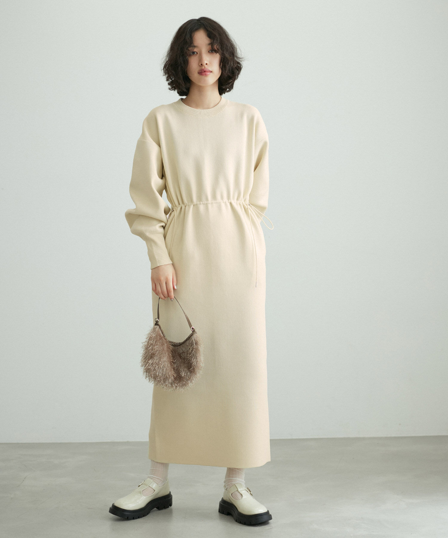 ADAM ET ROPE'「【サステナブル】フォルムニットワンピース」|ワンピース|