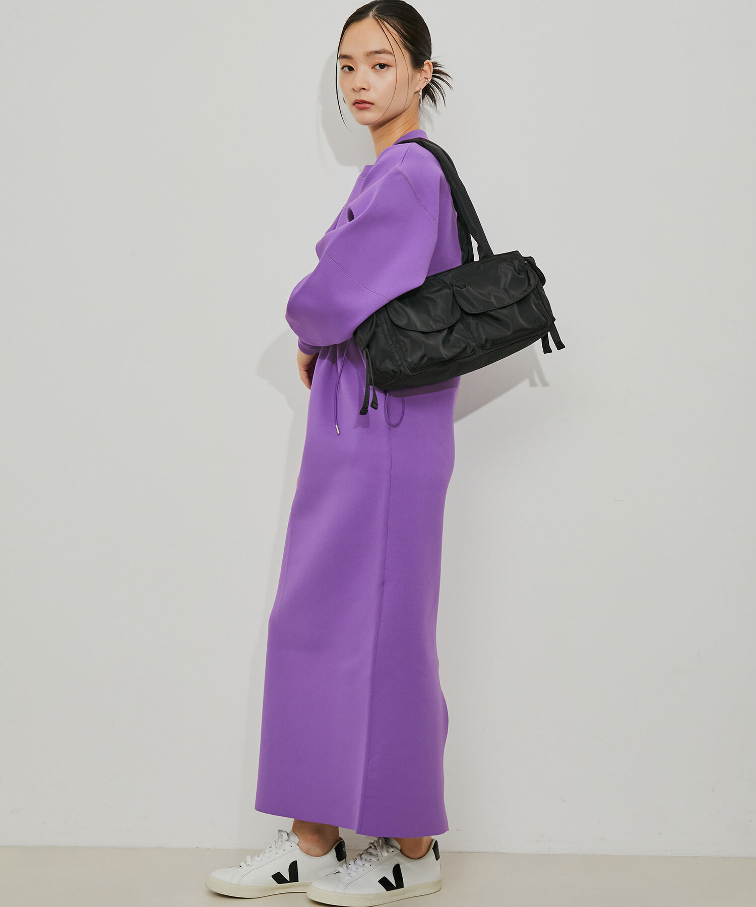 ADAM ET ROPE'「【サステナブル】フォルムニットワンピース」|ワンピース|