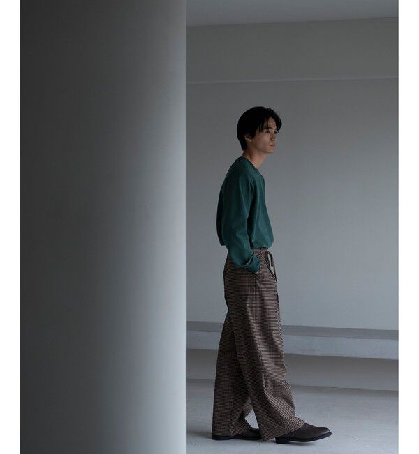 ADAM ET ROPE'「ガンクラブチェックバギースラックス」|スラックス|