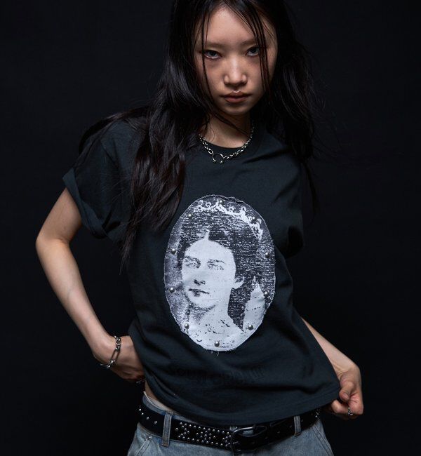 「【Soucream】VenusリメイクTEE」|Tシャツ・カットソー|チャコールグレー