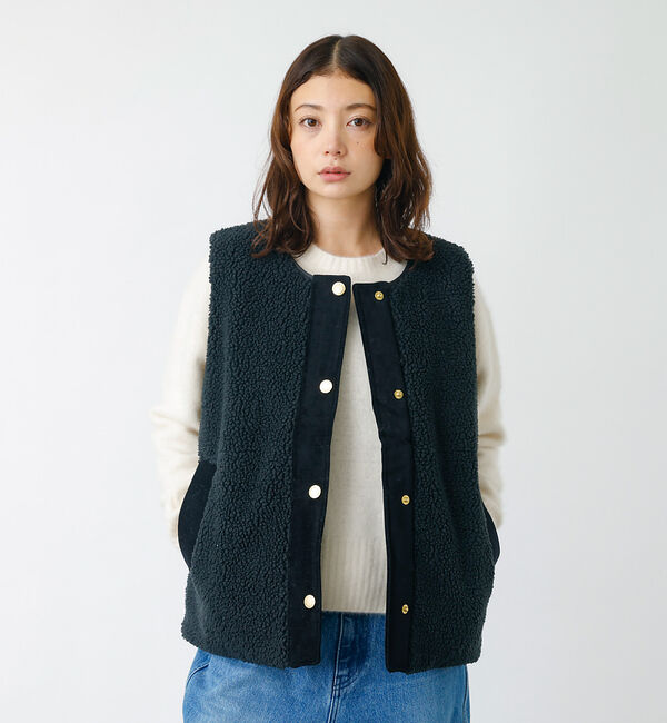 Rouge vif「【BARBOUR/バブアー】DULSIE LINER / ボアベスト / WEB」|ベスト・ジレ|