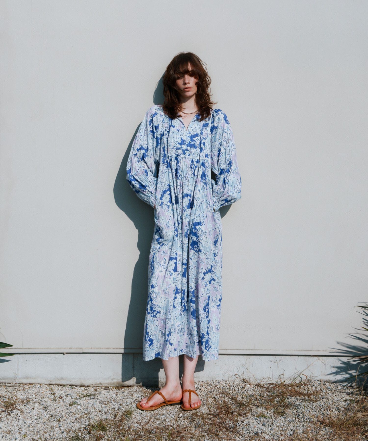 URBAN RESEARCH ROSSO「sara mallika　COTTON BOHEMIAN FLOWER DRESS」|ワンピース|パープル