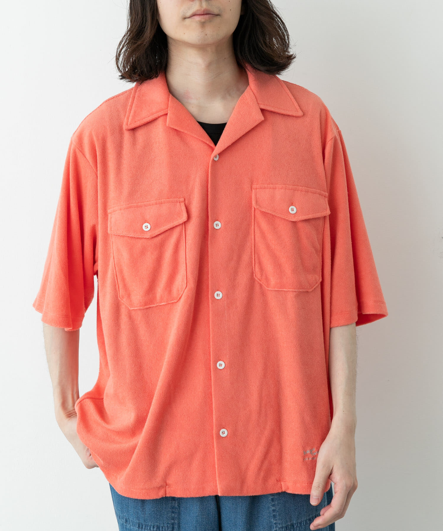 Sonny Label 「ARMY TWILL　PILE OPEN COLLAR SHIRTS」|シャツ・ブラウス|ピンク