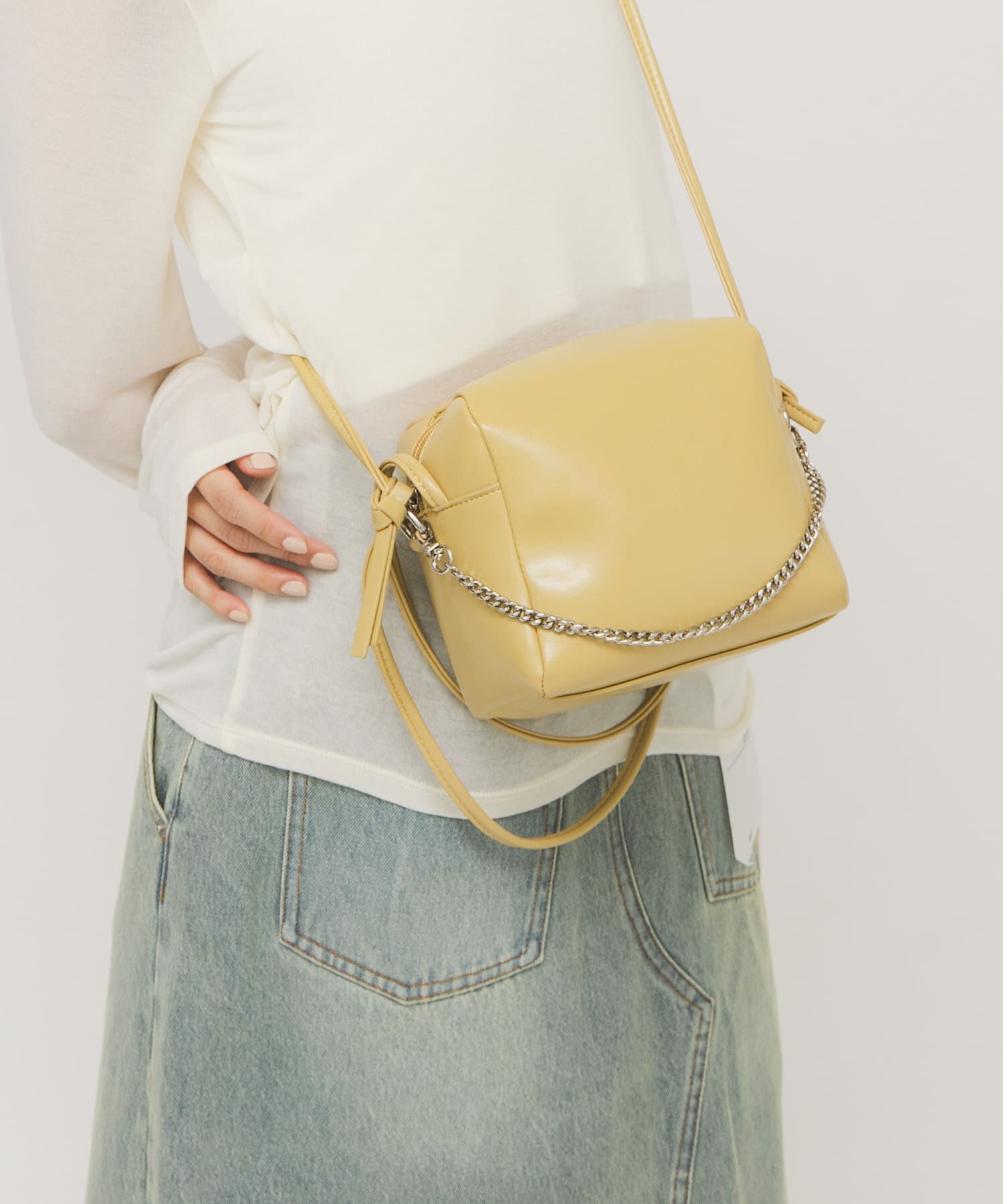  「チェーン付きスクエアBAG」|ショルダー・メッセンジャー|