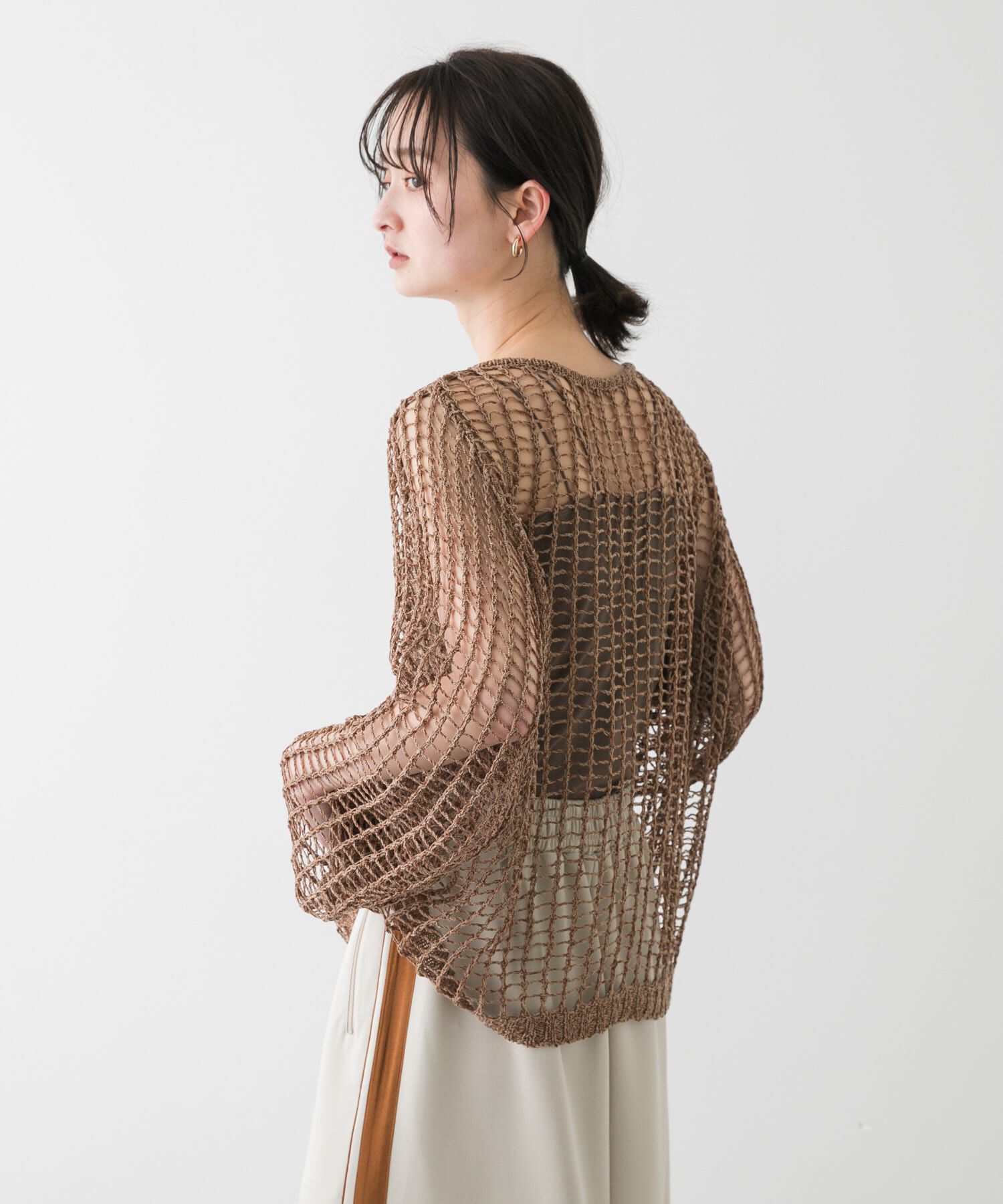 SENSE OF PLACE by URBAN RESEARCH「キーネックメッシュニット」|ニット・セーター|