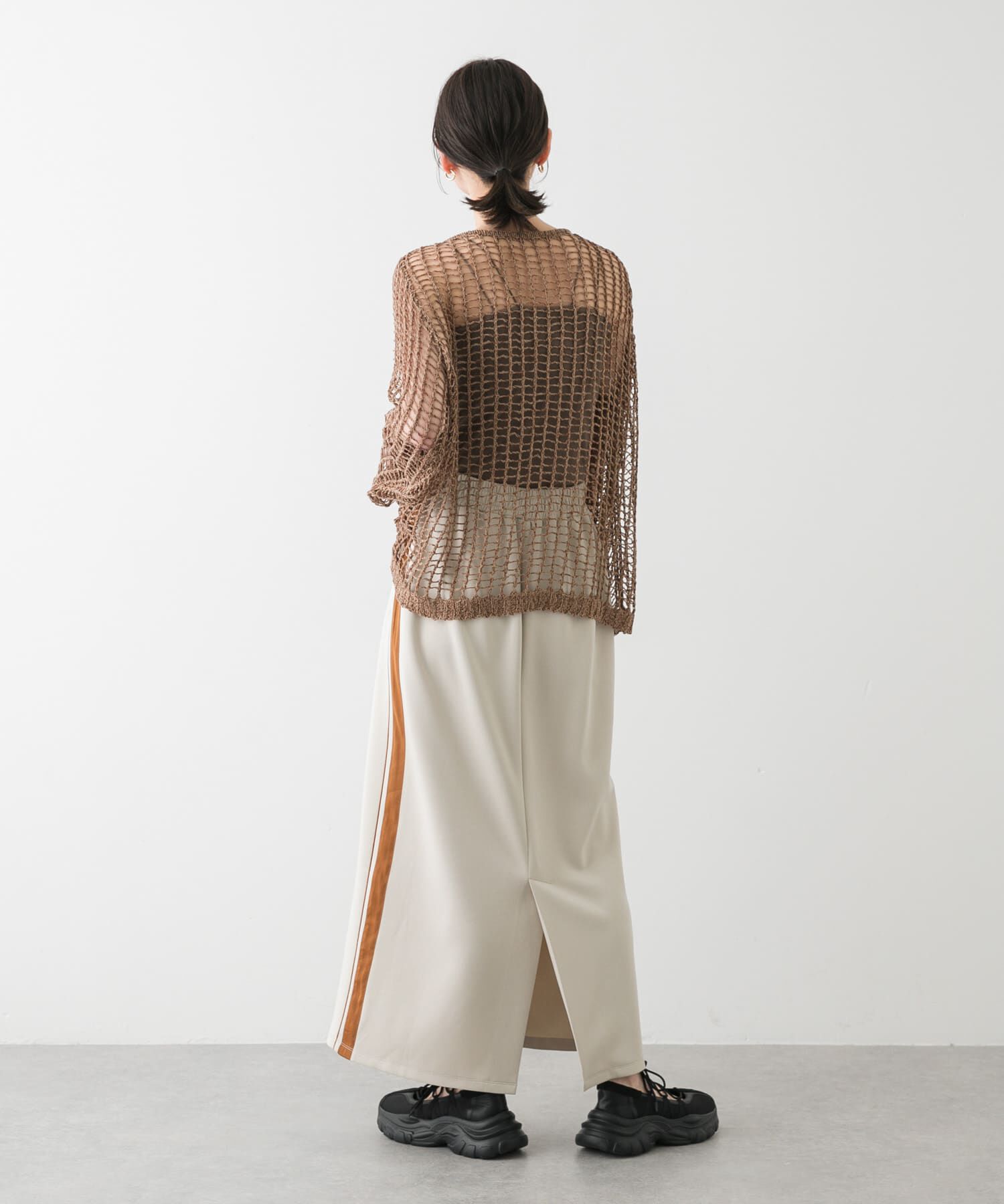 SENSE OF PLACE by URBAN RESEARCH「キーネックメッシュニット」|ニット・セーター|