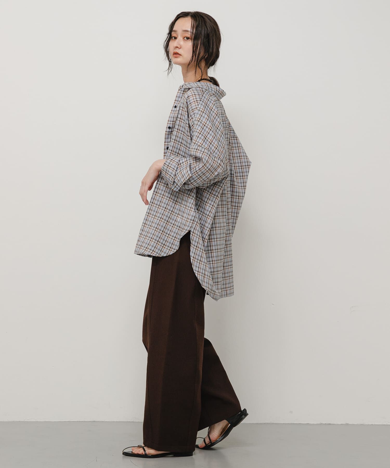 SENSE OF PLACE by URBAN RESEARCH「『接触冷感』UVケアチェックルーズシャツ」|シャツ・ブラウス|