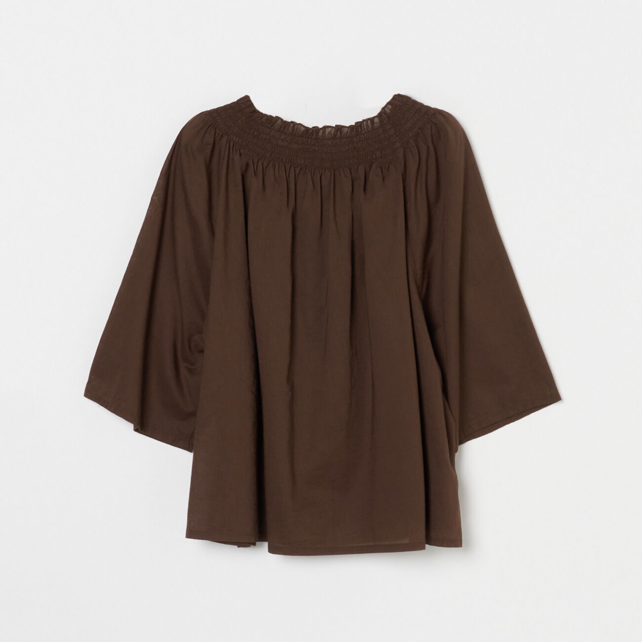 HELIOPOLE「HELIOPOLE COTTONLAWN SHIRRING BLOUSE」|シャツ・ブラウス|