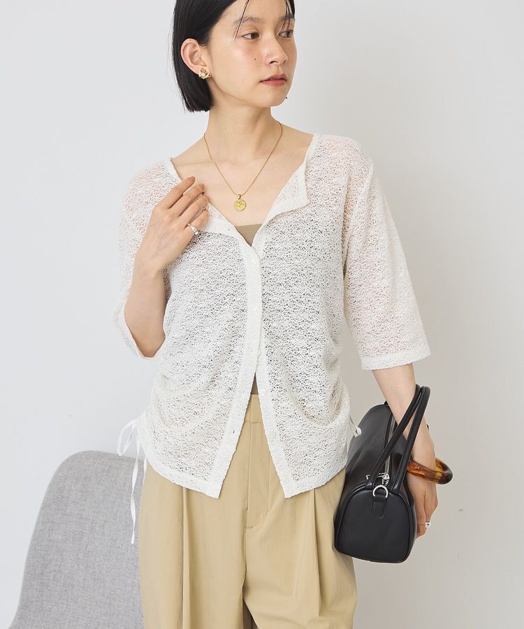 AMERICAN HOLIC「レース5分袖カーディガン」|カーディガン|