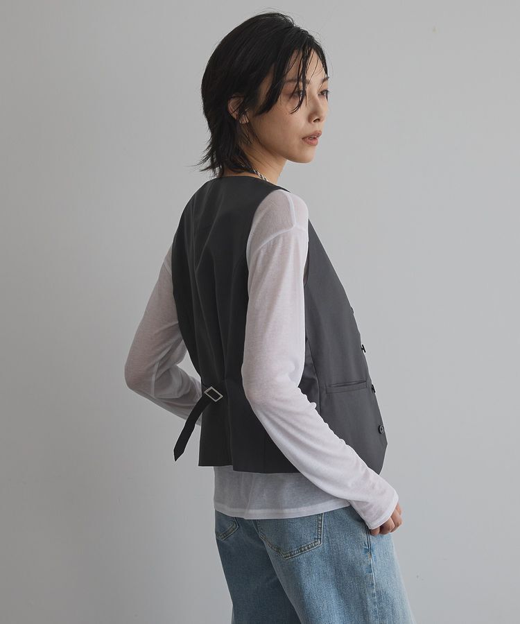 GARAGE OF GOOD CLOTHING「フロントボタンコンパクトベスト」|ベスト・ジレ|