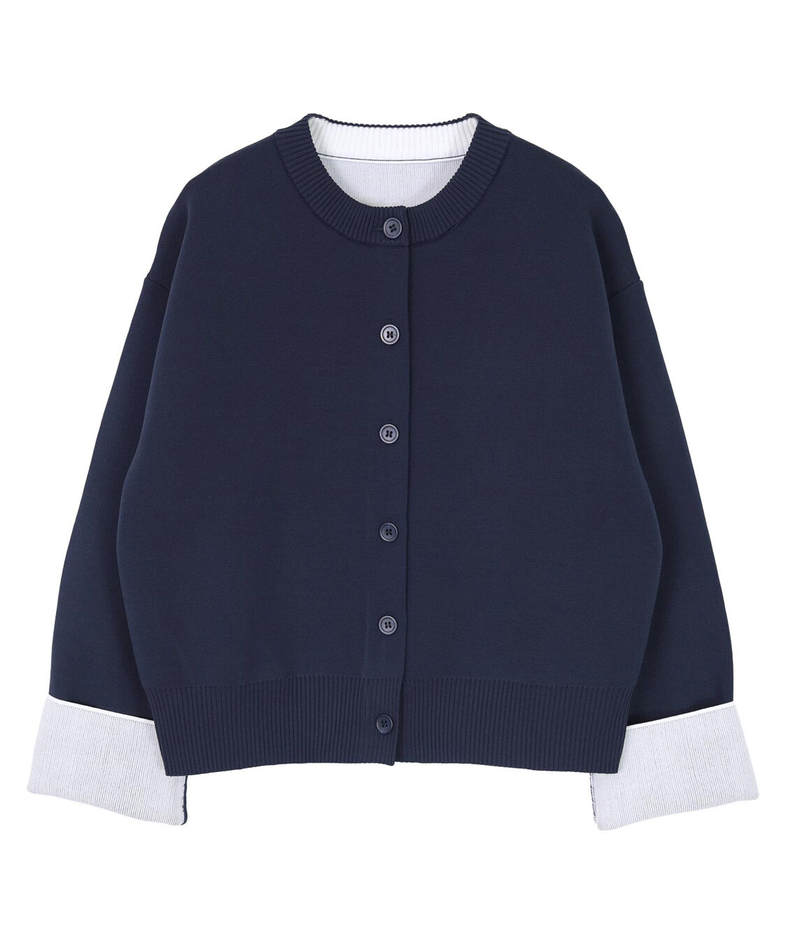 miette「バイカラーデザインニットカーディガン」|カーディガン|