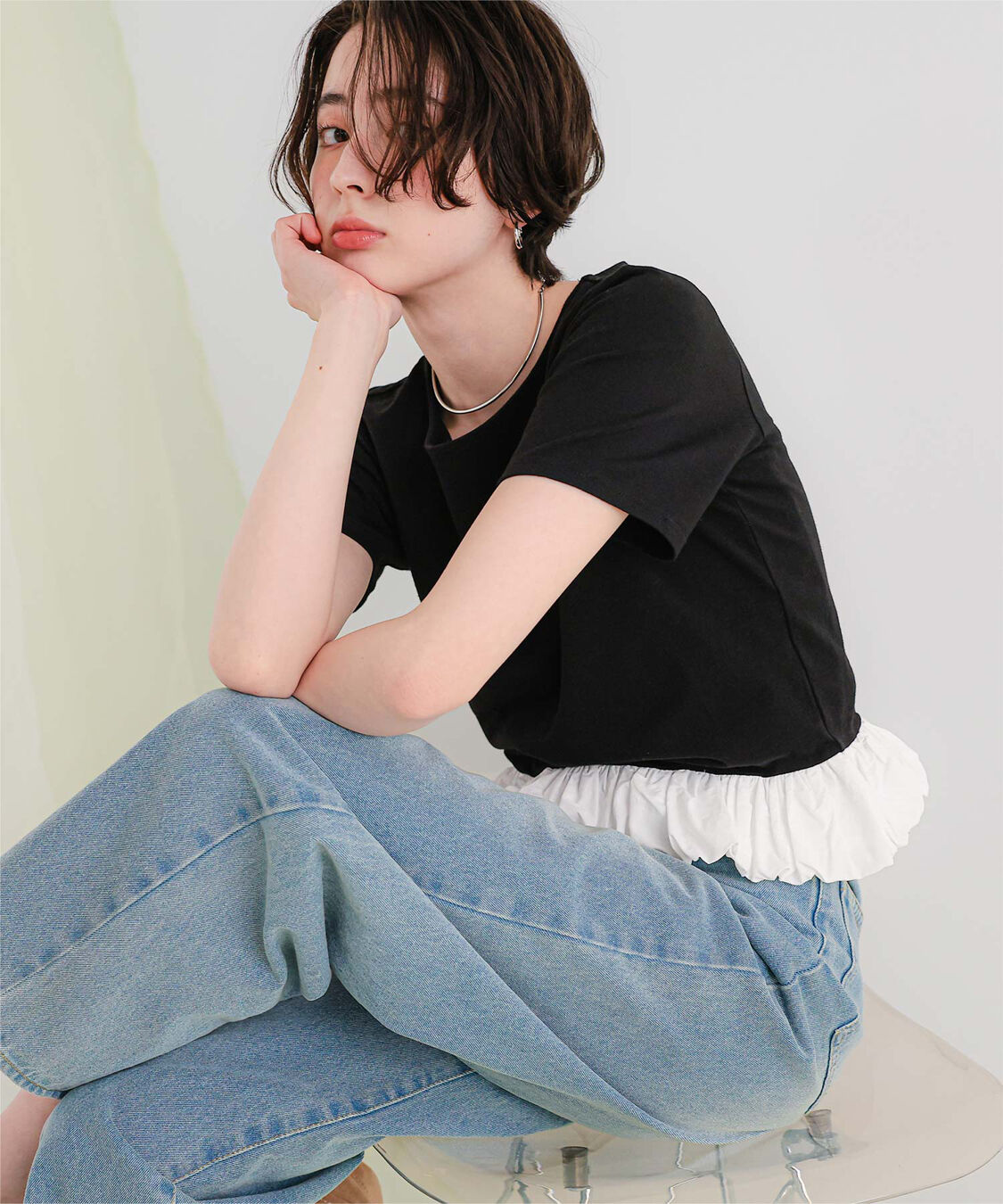 titivate「チビバルーン半袖トップス」|Tシャツ・カットソー|