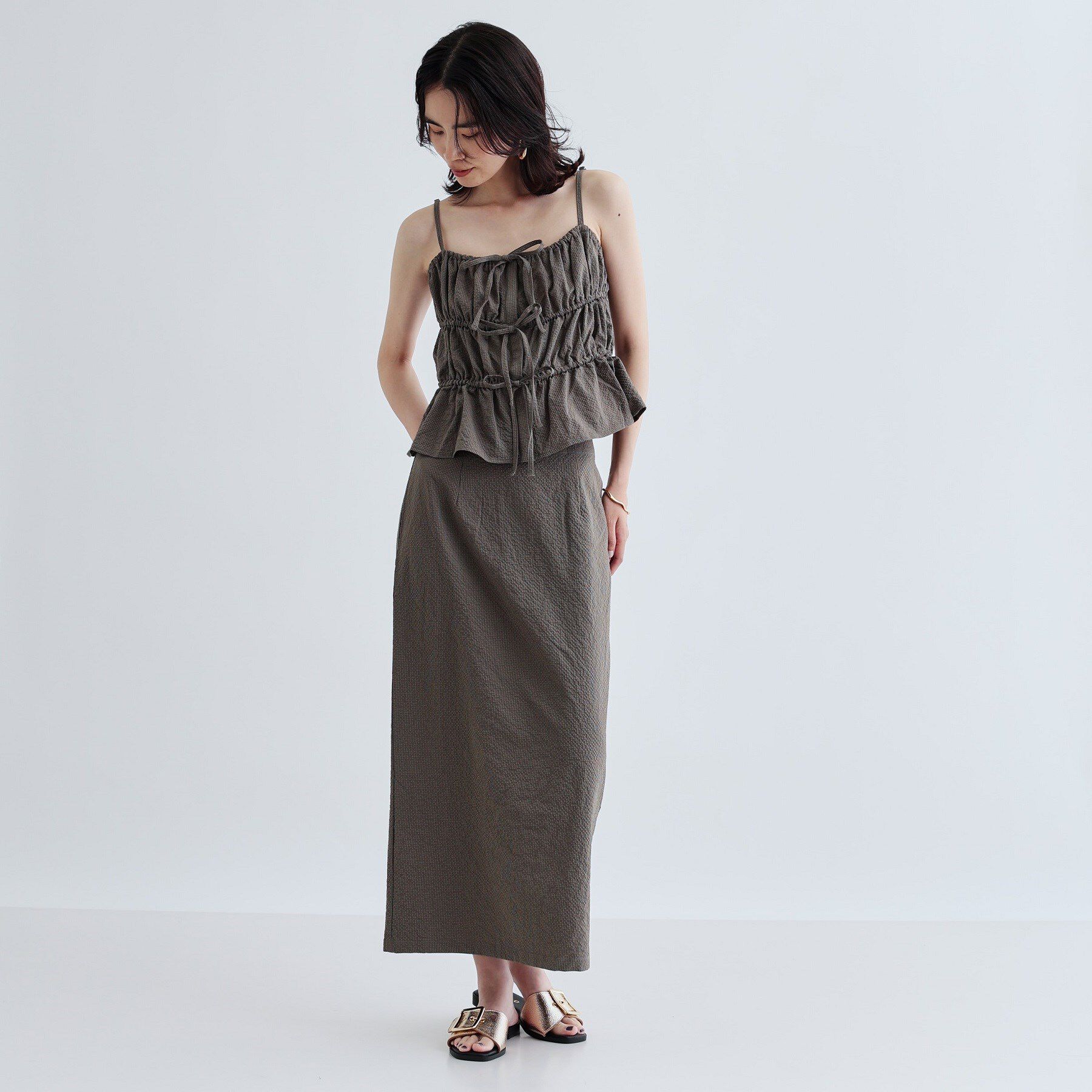 GALLEST「【セットアップ可能】スクエアサッカービスチェ【洗える/カセット服】」|キャミソール|