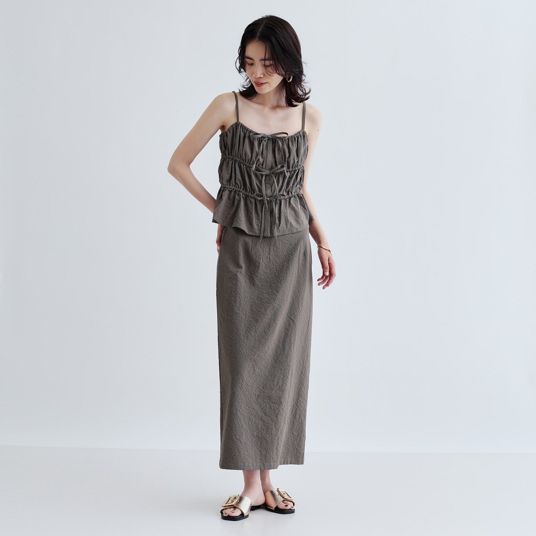 GALLEST「【セットアップ可能】スクエアサッカービスチェ【洗える/カセット服】」|キャミソール|