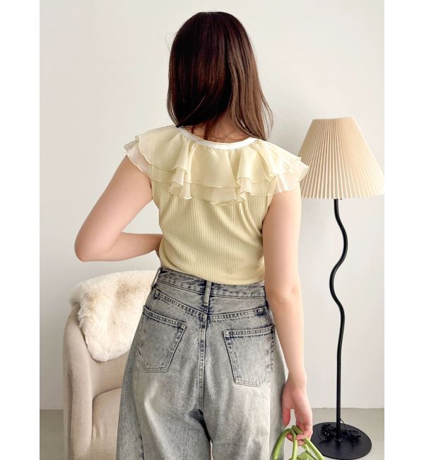 dazzlin「【WEB限定】ティアードカラーコンビトップス」|Tシャツ・カットソー|