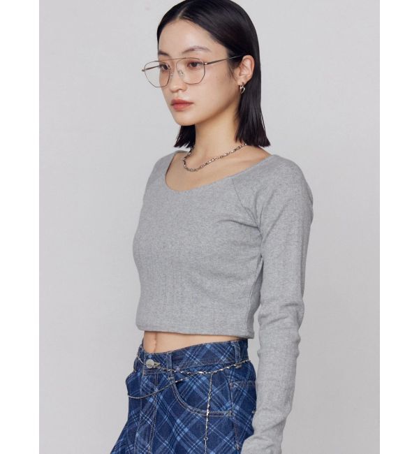 EMODA「アイレットクロップドロングスリーブTシャツ」|Tシャツ・カットソー|