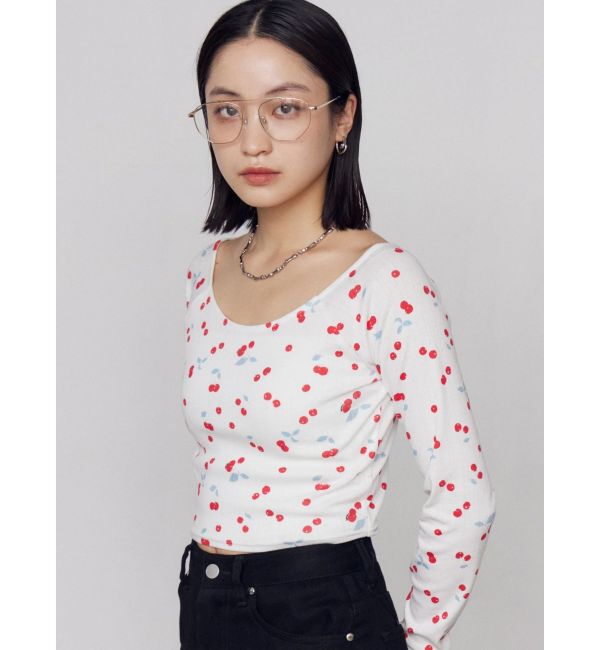 EMODA「アイレットクロップドロングスリーブTシャツ」|Tシャツ・カットソー|