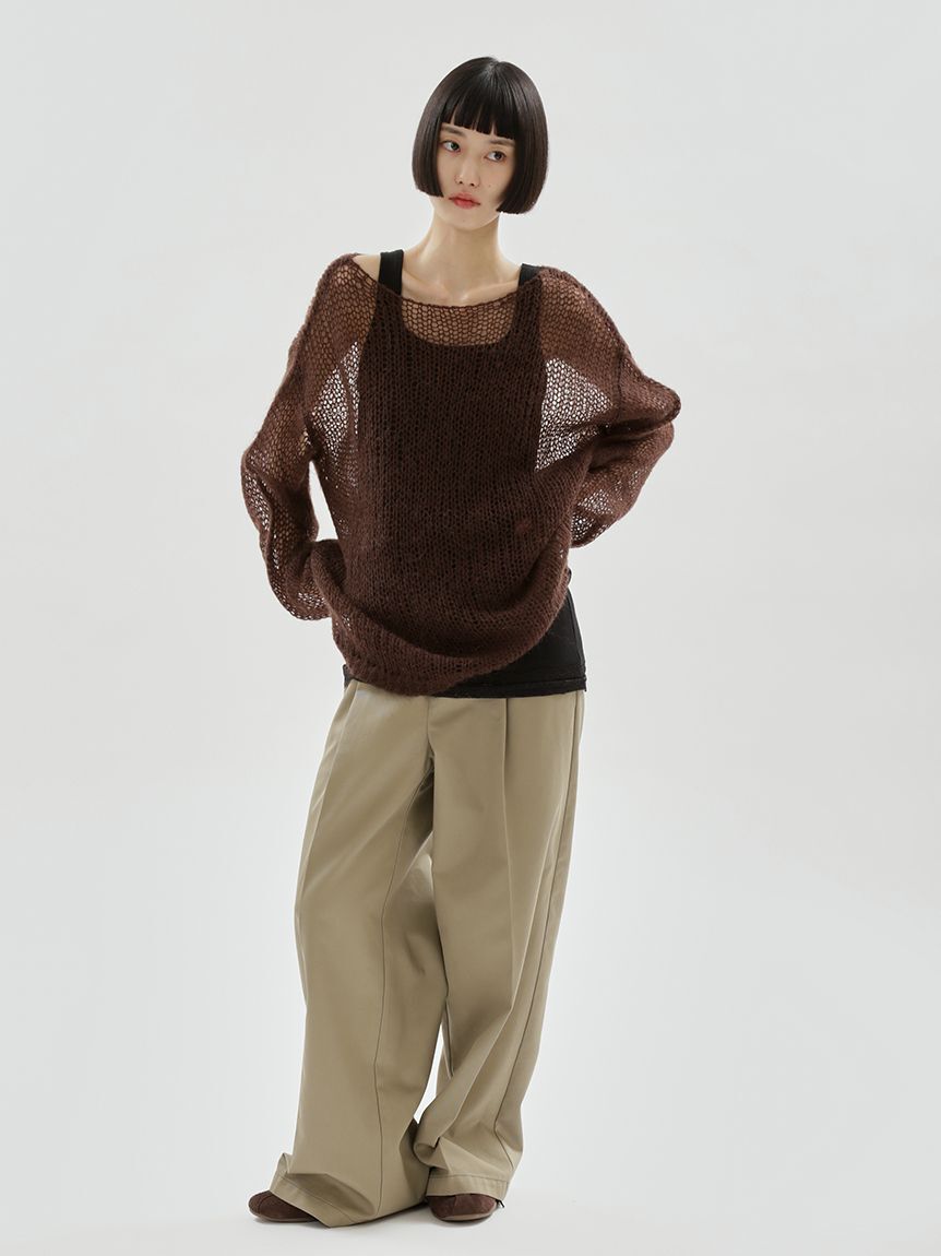 emmi atelier「レースヘムテレコタンクトップ」|タンクトップ|