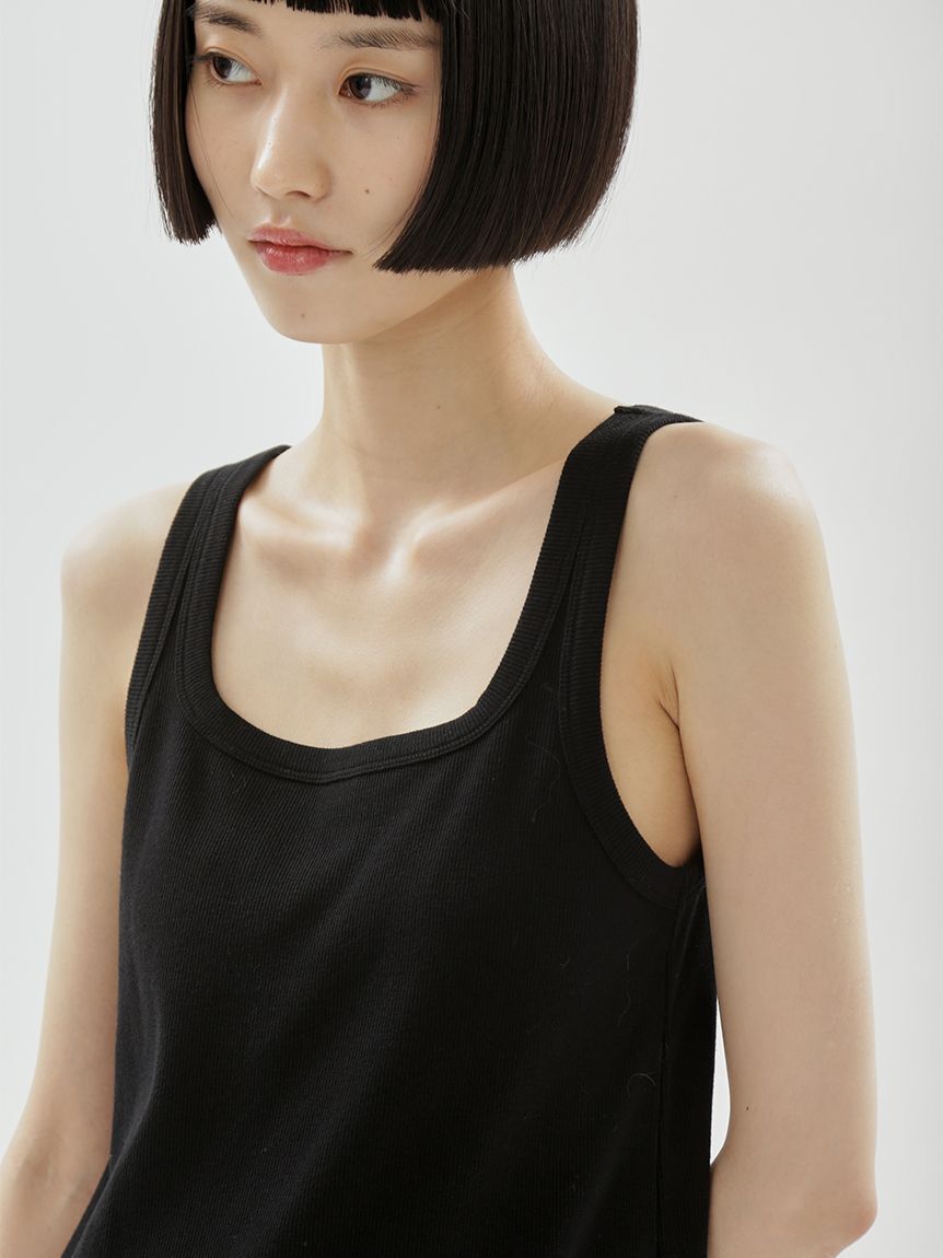 emmi atelier「レースヘムテレコタンクトップ」|タンクトップ|