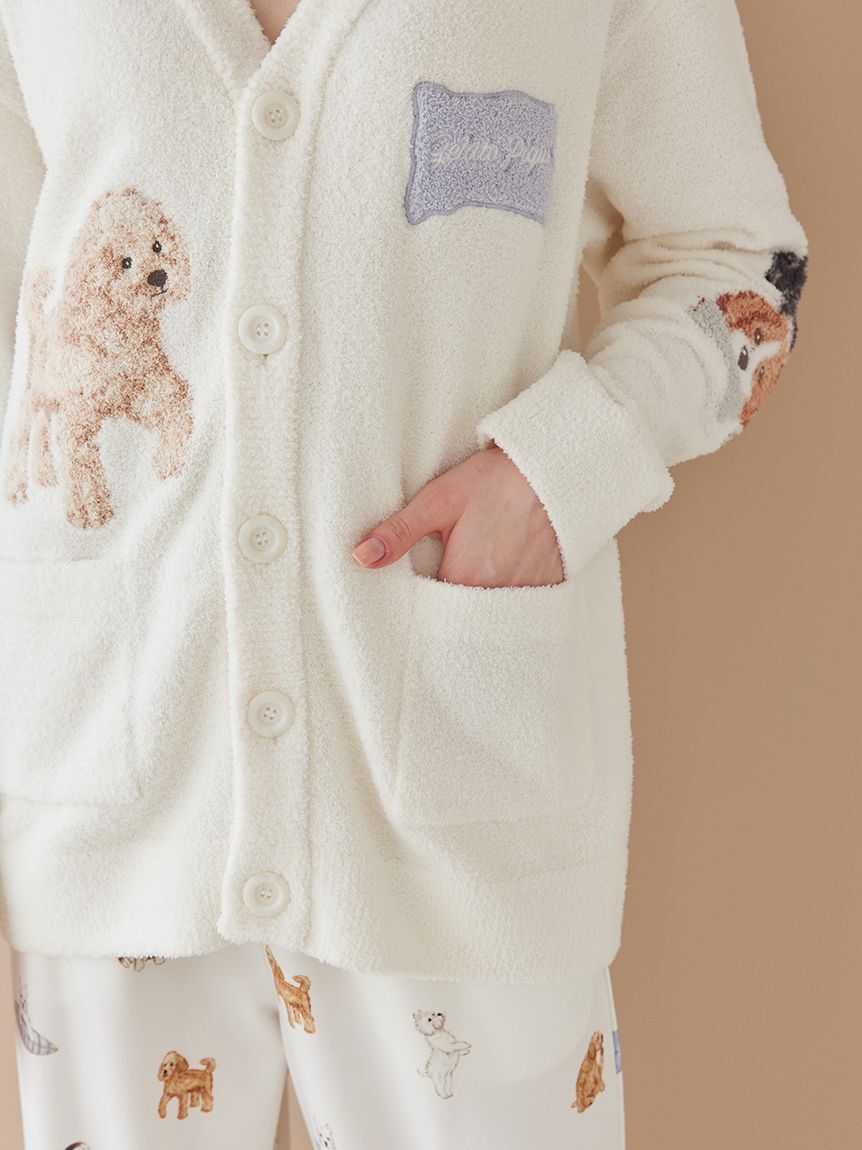 gelato pique「【UNISEX】エアリーモコプレイフルDOGジャガードカーディガン」|ルームウェア|